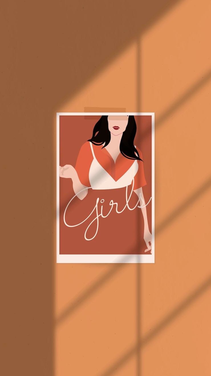 Vector gratuito fondo de pantalla de teléfono móvil fashionista femenino