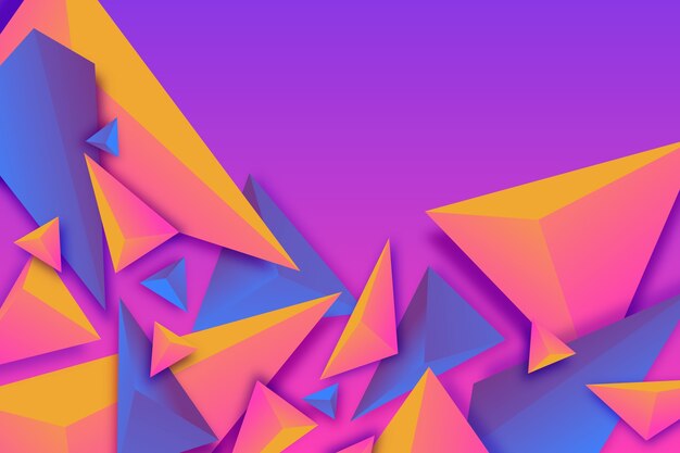 Fondo de pantalla triángulo 3d bicolor