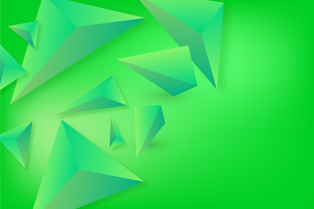 Fondo de pantalla de triángulo 3d con colores vivos