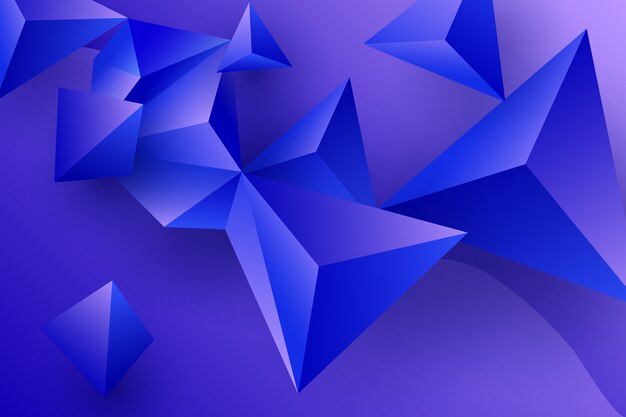 Fondo de pantalla de triángulos 3d púrpura