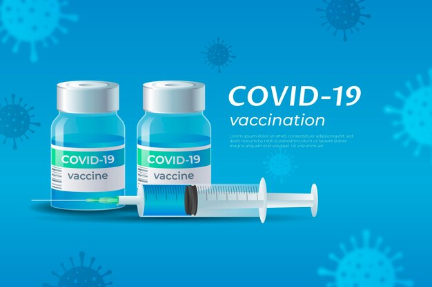 Fondo de pantalla de vacuna de coronavirus realista