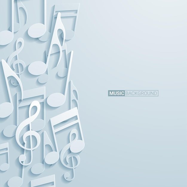 Fondo de pantalla de vector de iconos de nota musical