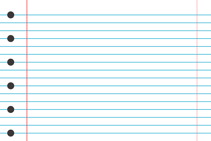 Vector gratuito fondo de papel azul forrado dibujado a mano