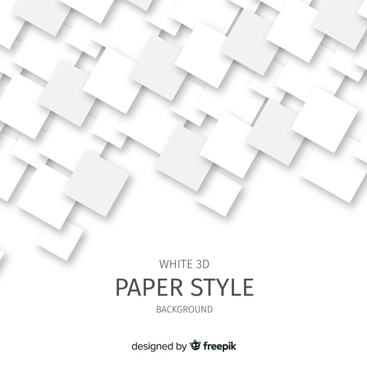 Vector gratuito fondo de papel blanco en 3d