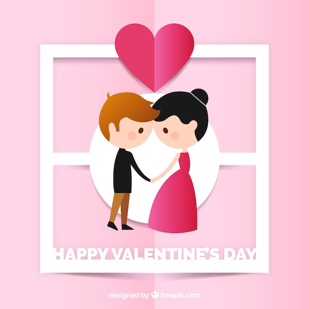 Vector gratuito fondo de papel del día de san valentín