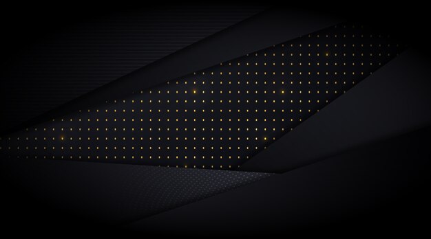 Fondo de papel oscuro con detalles dorados