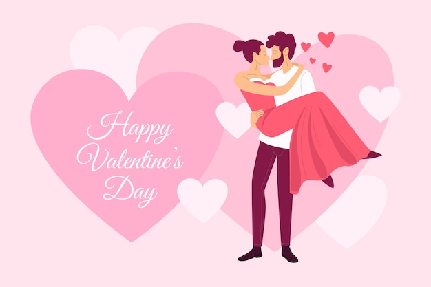 Vector gratuito fondo de pareja de san valentín