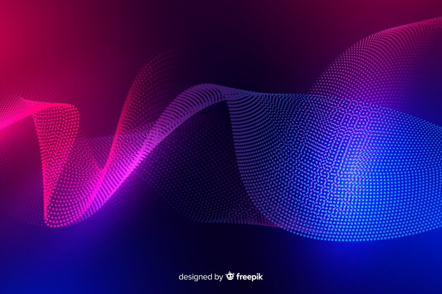 Fondo de partículas brillantes abstractas