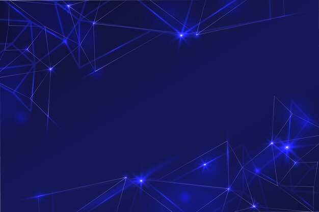 Fondo de partículas de tecnología abstracta realista