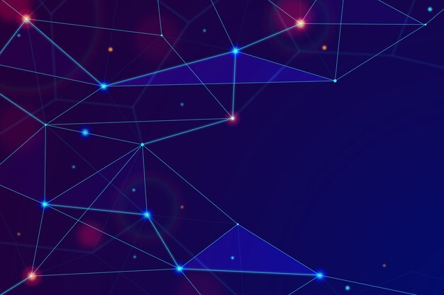 Fondo de partículas de tecnología abstracta realista