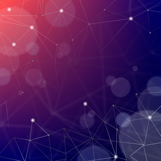 Fondo de partículas de tecnología abstracta realista