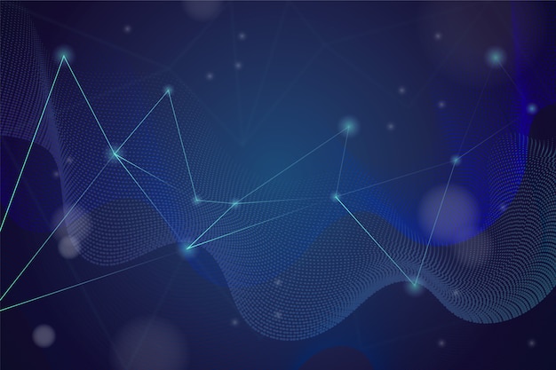 Fondo de partículas de tecnología abstracta