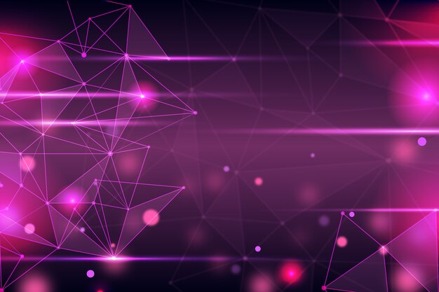Fondo de partículas de tecnología realista abstracta
