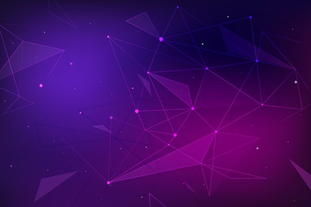 Fondo de partículas de tecnología realista abstracta