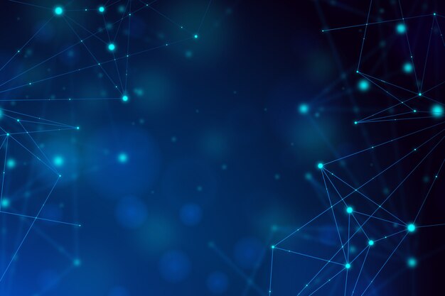 Fondo de partículas de tecnología realista abstracta