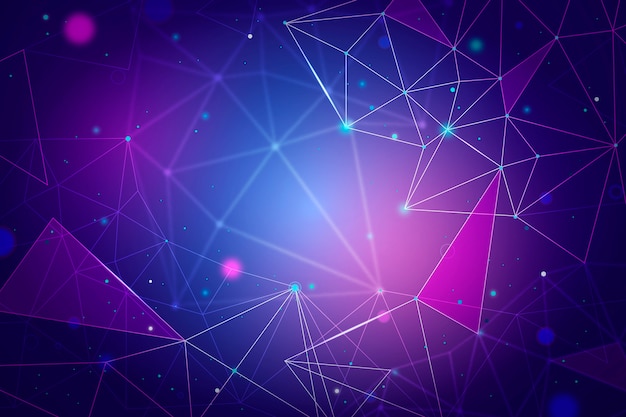 Fondo de partículas de tecnología realista