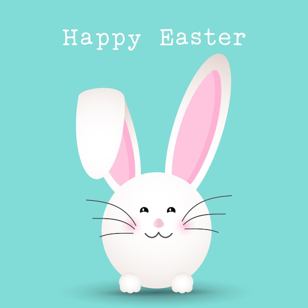 Fondo para la Pascua con un conejo gracioso