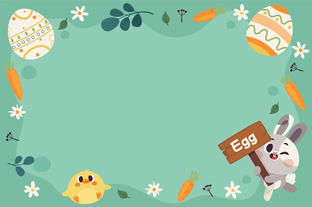 Fondo de pascua dibujado a mano
