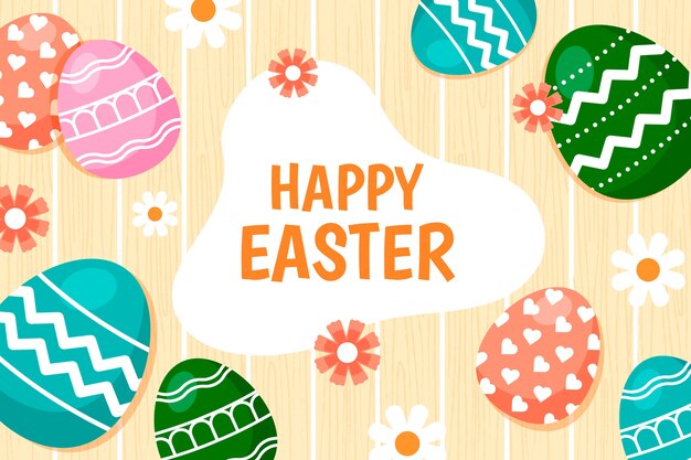 Fondo de pascua dibujado a mano