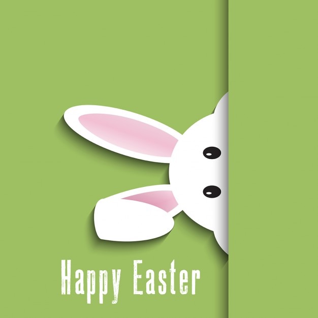 Vector gratuito fondo de pascua con diseño de conejo lindo
