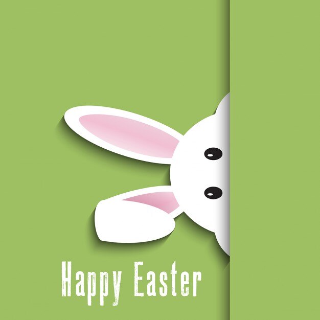 Fondo de Pascua con diseño de conejo lindo