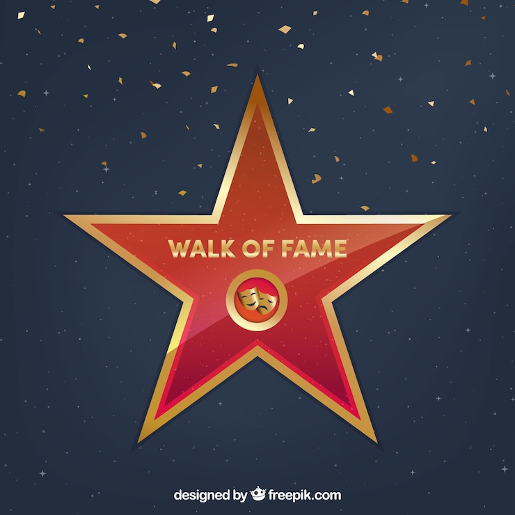 Vector gratuito fondo de paseo de la estrella de la fama