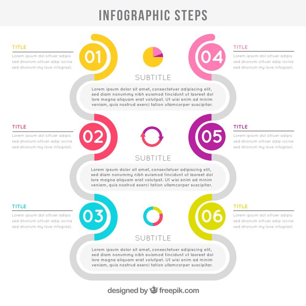 Fondo pasos infografía