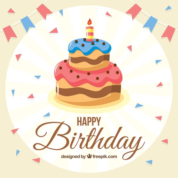 Fondo del pastel de cumpleaños