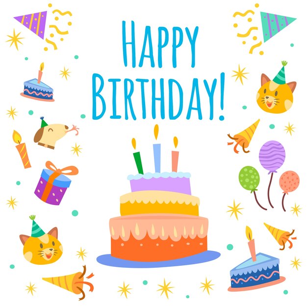 Fondo del pastel de cumpleaños