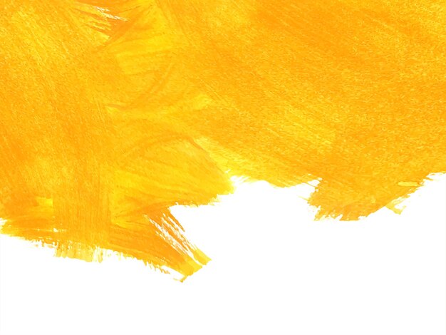 Fondo pastel de diseño de trazo de pincel de acuarela amarilla