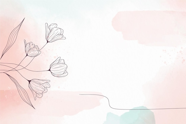 Fondo pastel suave con flores