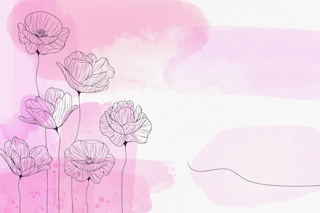 Fondo pastel suave con flores