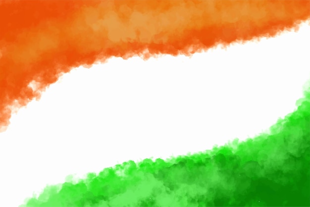 Fondo patriótico de la textura de la acuarela del tema de la bandera tricolor india