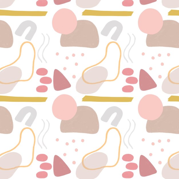 Fondo de patrón abstracto con diseño de formas dibujadas a mano