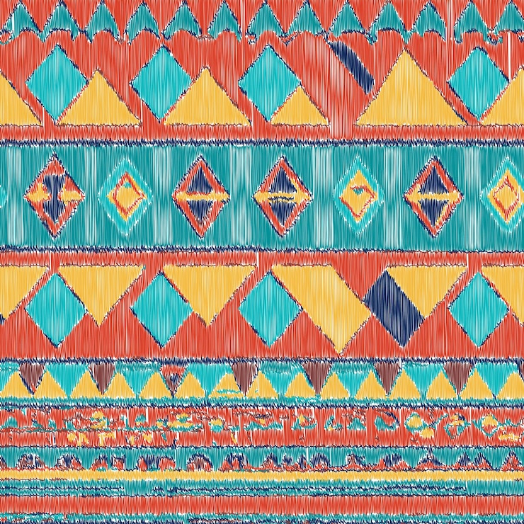 Vector gratuito fondo de patrón abstracto en estilo ikat