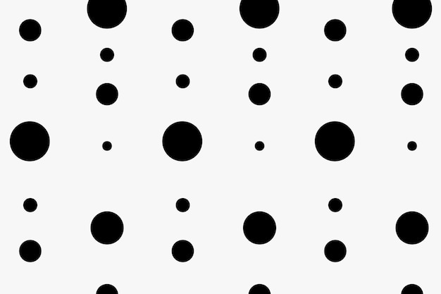 Fondo de patrón abstracto, lunares en vector blanco y negro