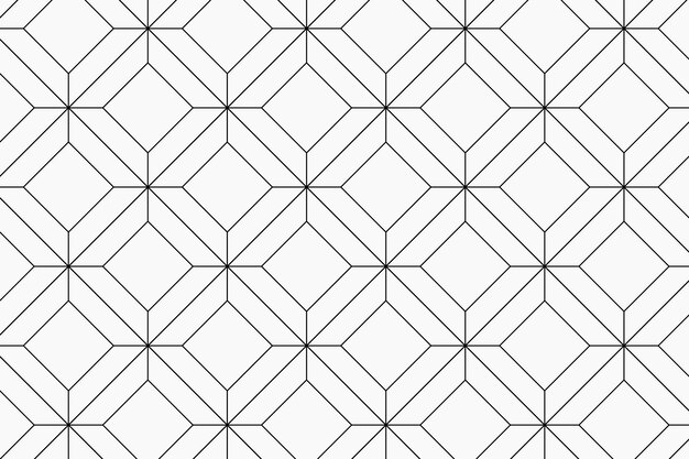Fondo de patrón abstracto, vector de diseño geométrico simple, blanco y negro