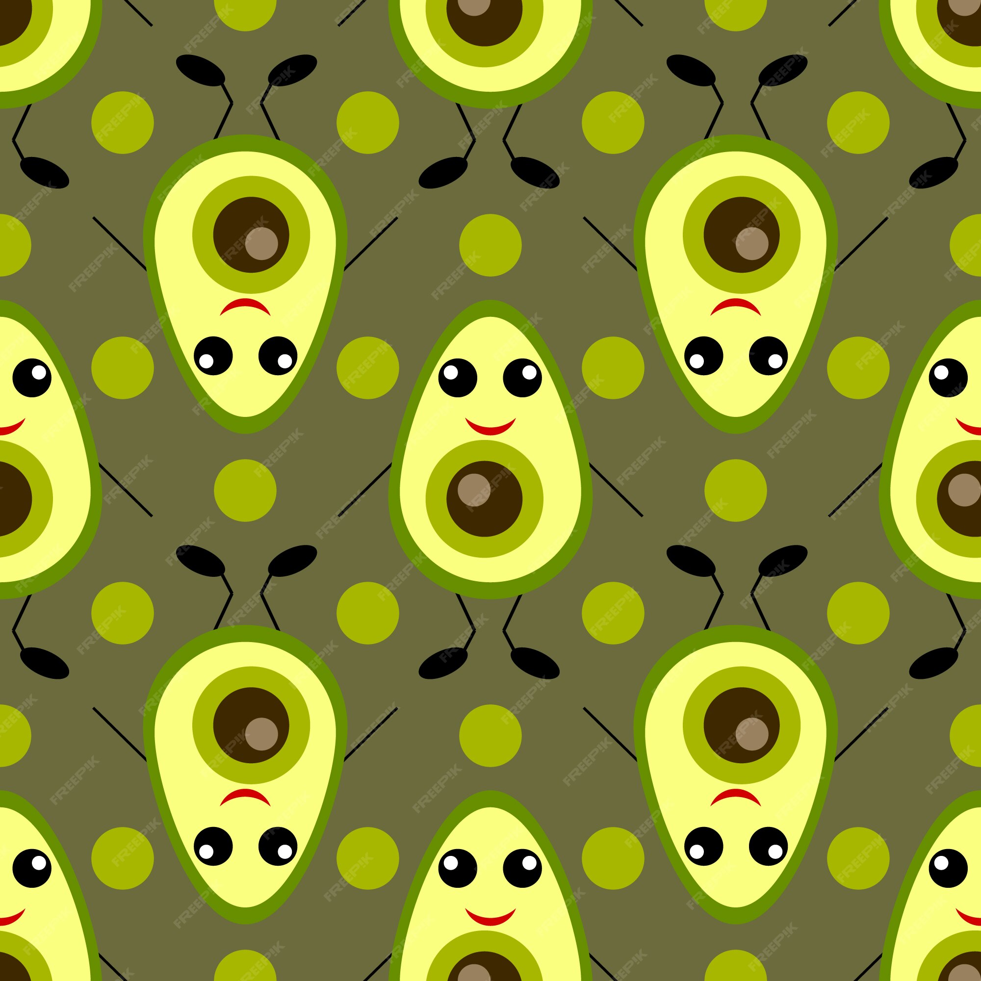 Fondo con patrón de aguacate | Vector Gratis