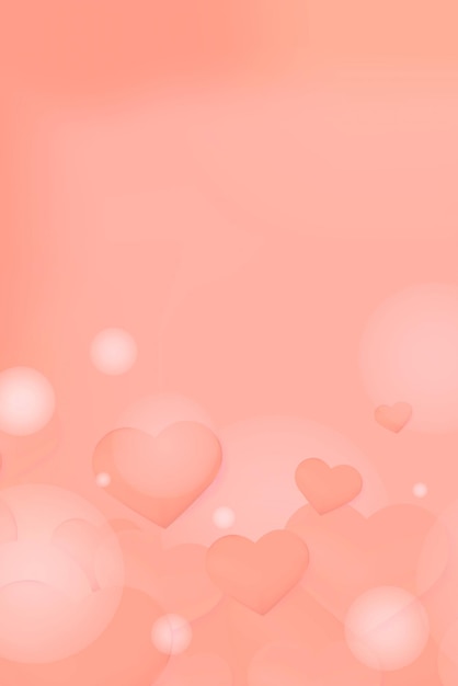 Fondo de patrón de bokeh de burbuja de corazón de vector