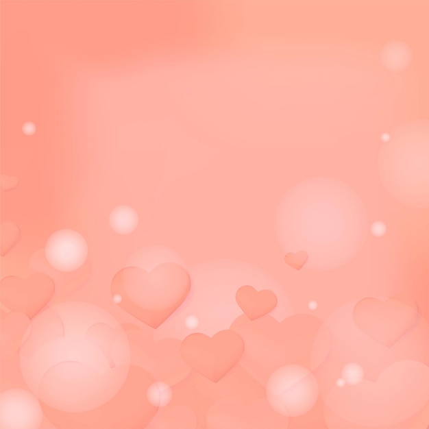 Fondo de patrón de bokeh de burbuja de corazón de vector