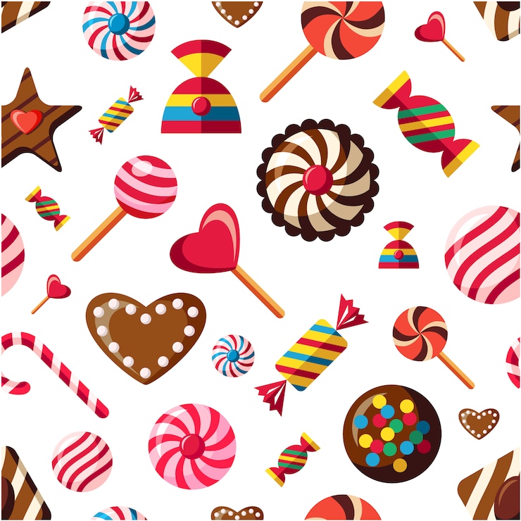 Vector gratuito fondo de patrón de caramelo