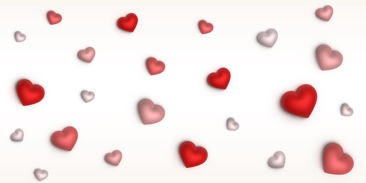 Vector gratuito fondo de patrón de corazones pequeños de san valentín rosa, rojo y blanco vector libre