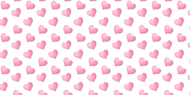 Fondo de patrón de corazones pequeños de San Valentín rosa, rojo y blanco Vector libre