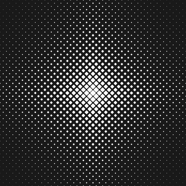 Fondo de patrón cuadrado redondeado monocromo abstracto - ilustración vectorial de cuadrados diagonales en diferentes tamaños