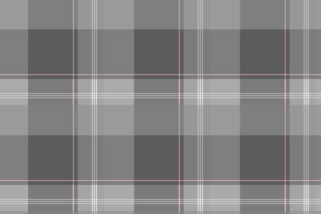 Fondo de patrón a cuadros, vector de diseño de patrón gris