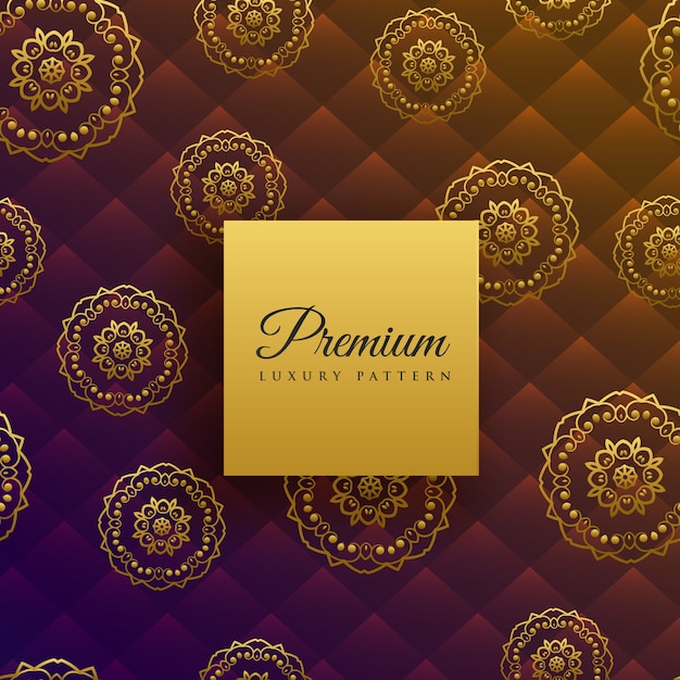 Fondo de patrón de decoración de mandala de lujo hermosa