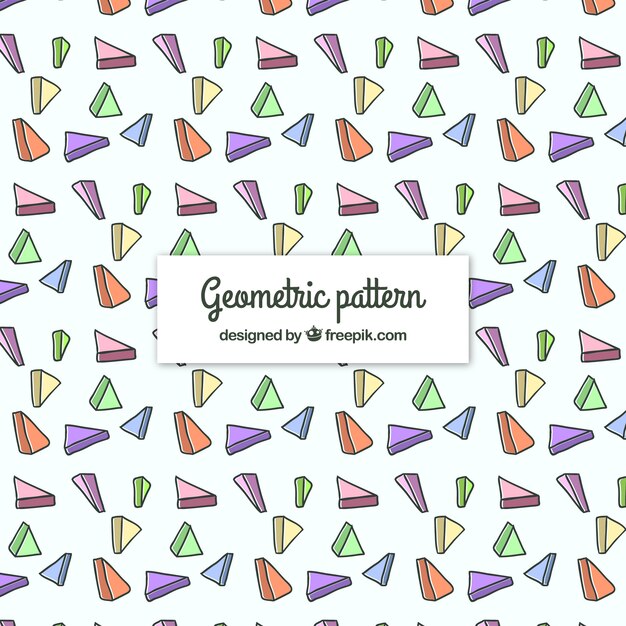 Fondo con patrón divertido y dibujado a mano de formas geométricas