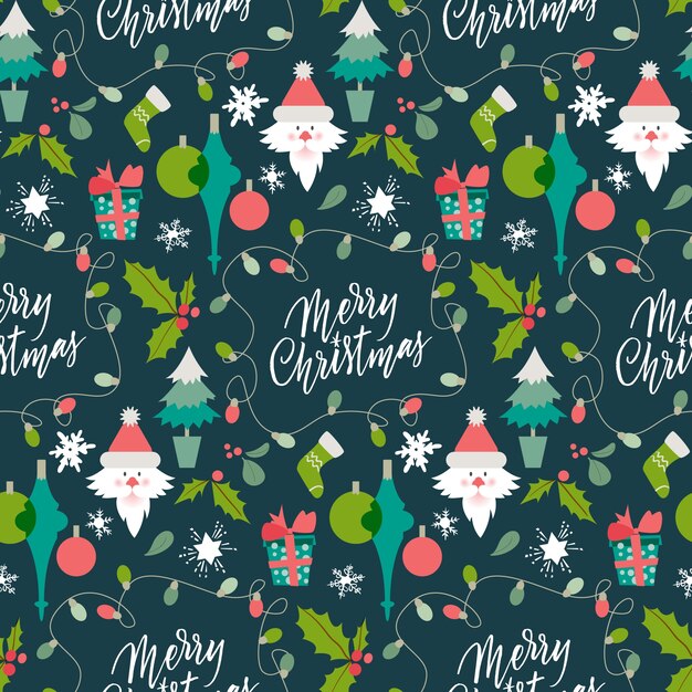 Fondo con patrón divertido de navidad