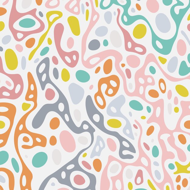 Fondo de patrón de estilo orgánico de color pastel abstracto