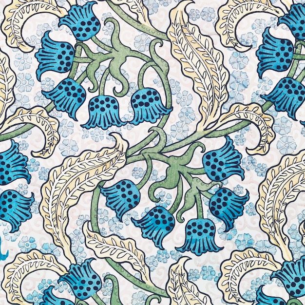 Fondo de patrón de flor de lirio de los valles art nouveau